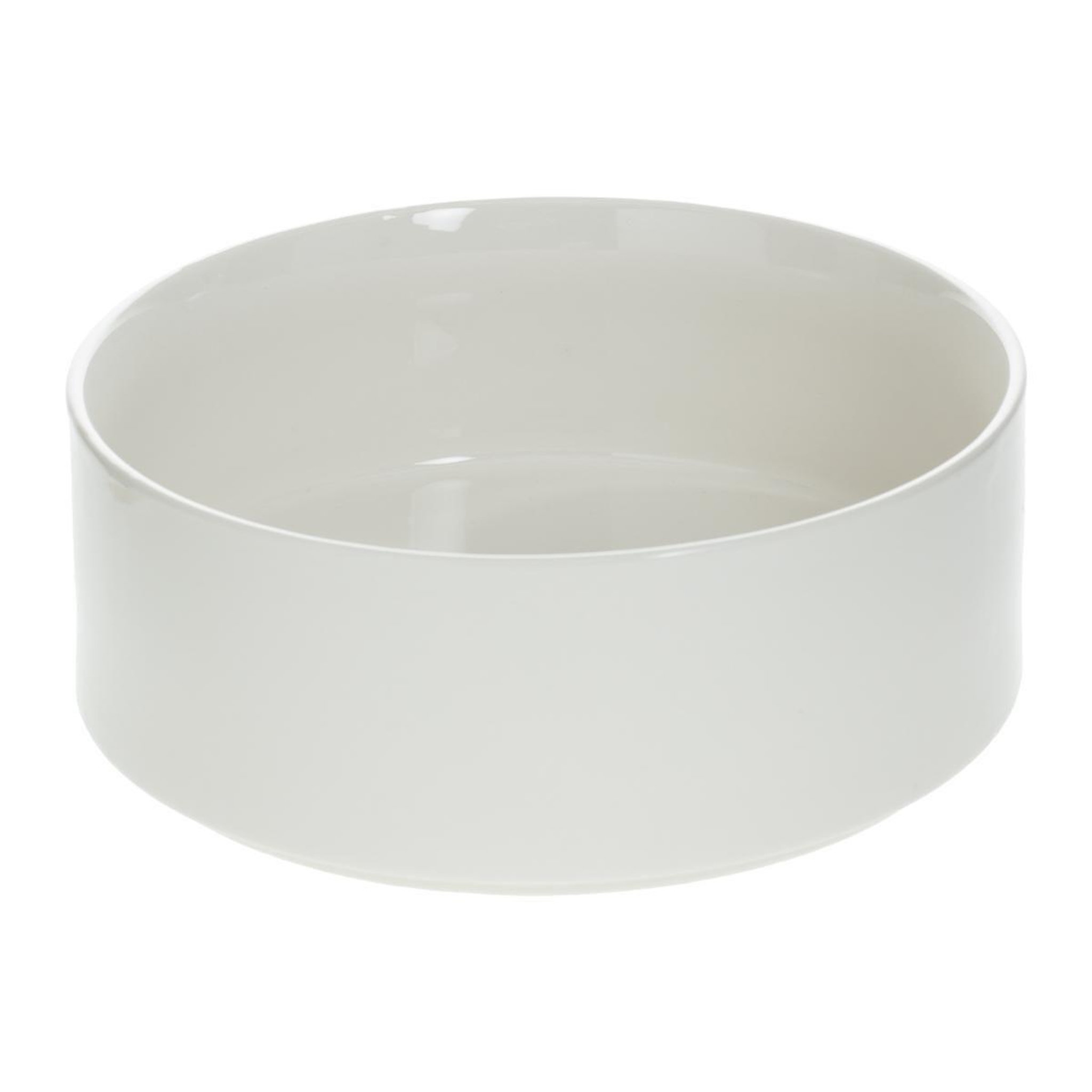 Voir la diapositive 2 : SECRET DE GOURMET Saladier bambou & faïence  crea  28cm blanc