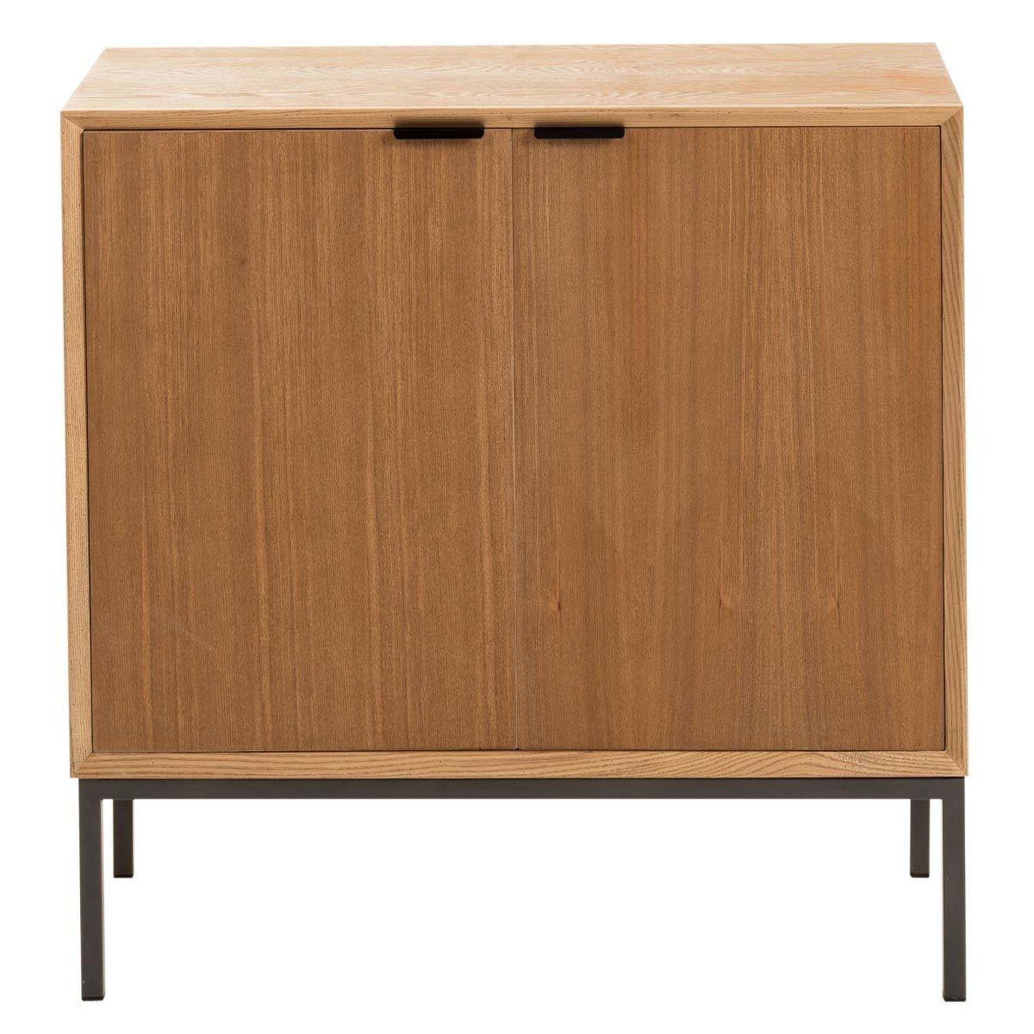 Voir la diapositive 2 : J-LINE Buffet 2 portes en bois  dresa  80cm naturel