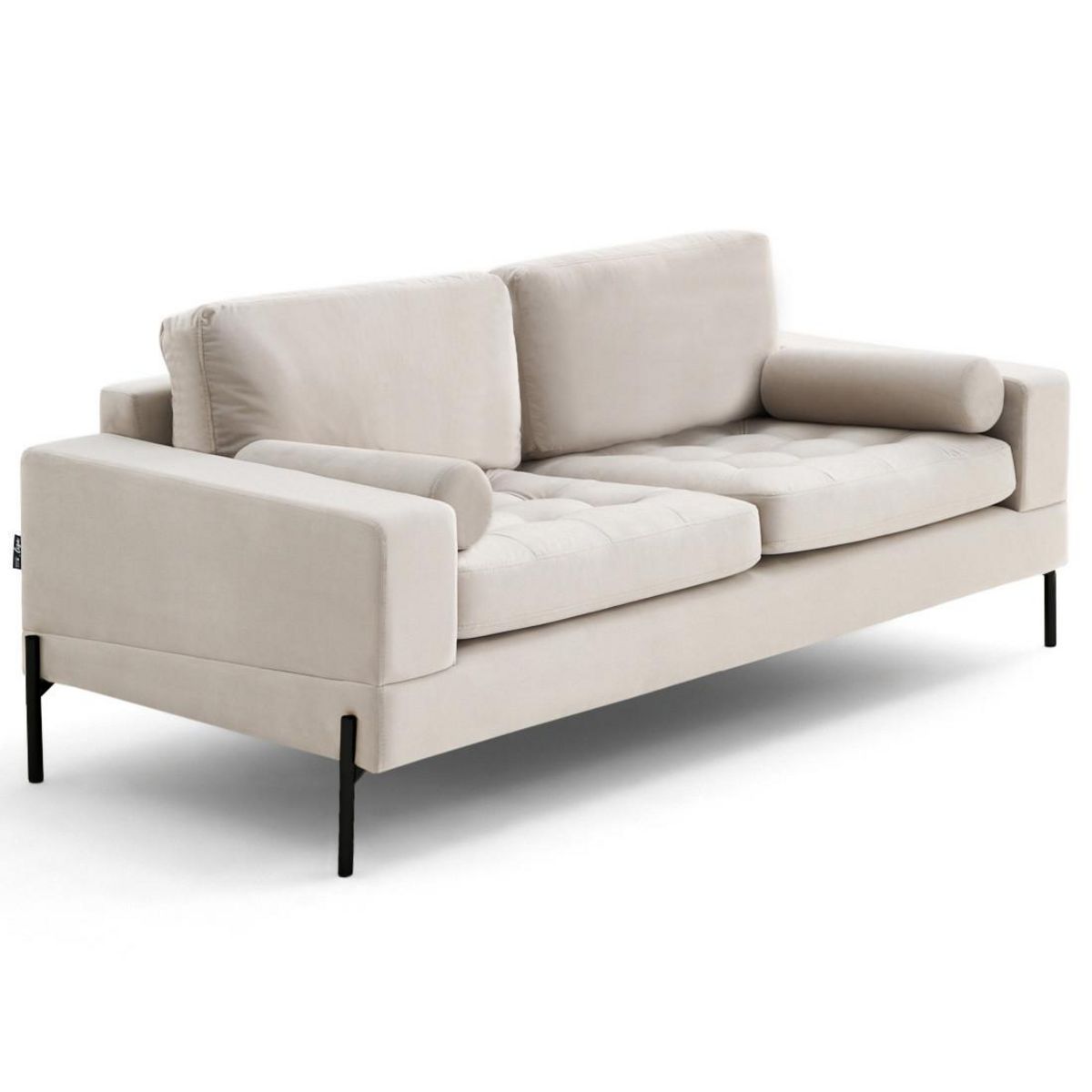 LISA DESIGN Isaure - canapé droit 3 places en velours