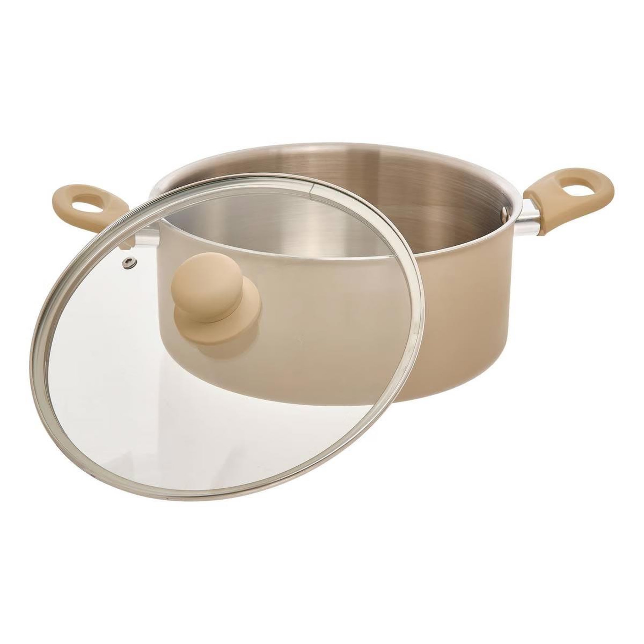 Voir la diapositive 2 : FIVE Faitout en inox  solstice  24cm beige