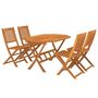 Voir la diapositive 2 : VIDAXL Ensemble a manger de jardin 5 pcs Bois d'acacia solide