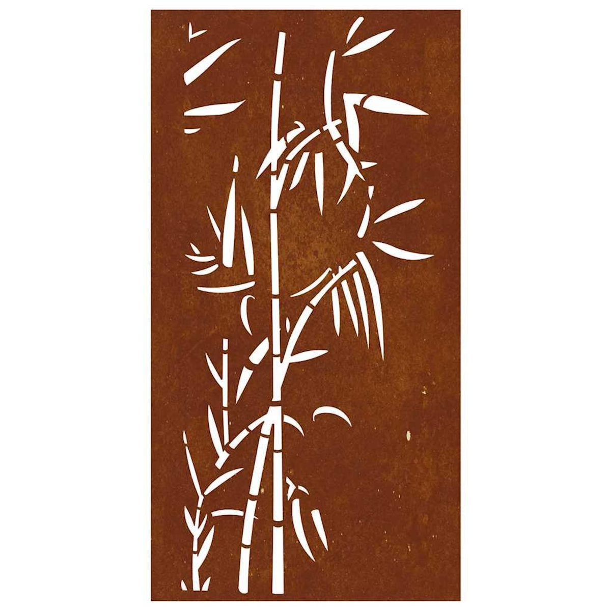 VIDAXL Decoration murale jardin 105x55 cm acier corten design bambou