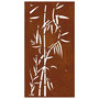Voir la diapositive 4 : VIDAXL Decoration murale jardin 105x55 cm acier corten design bambou