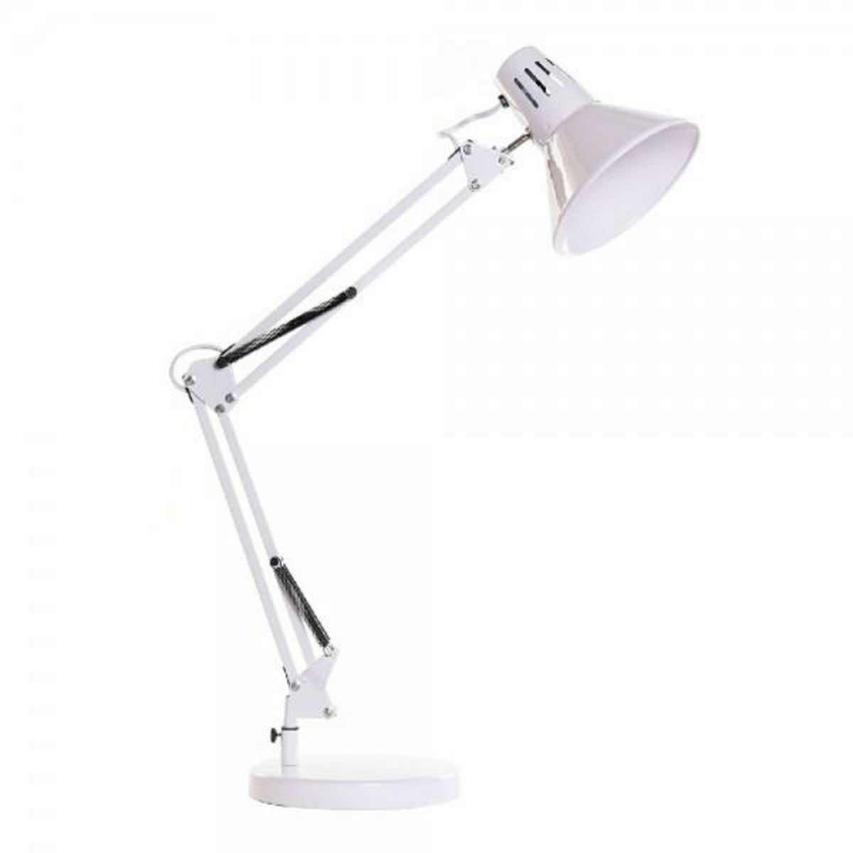 MARKET24 Lampe de bureau DKD Home Decor Blanc Métal (22 x 39 x 69 cm)