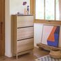 Voir la diapositive 2 : SWEEEK Meuble à chaussures scandinave décor bois 3 portes abattantes capacité 18 paires de chaussures
