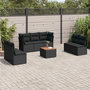 Voir la diapositive 1 : VIDAXL Salon de jardin 8 pcs avec coussins noir resine tressee