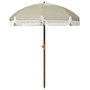 Voir la diapositive 1 : OUTSUNNY Parasol droit de plage jardin style bohème à franges UV40+ vert