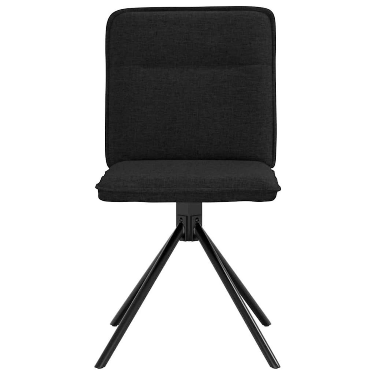 VIDAXL Chaises a manger lot de 2 noir tissu