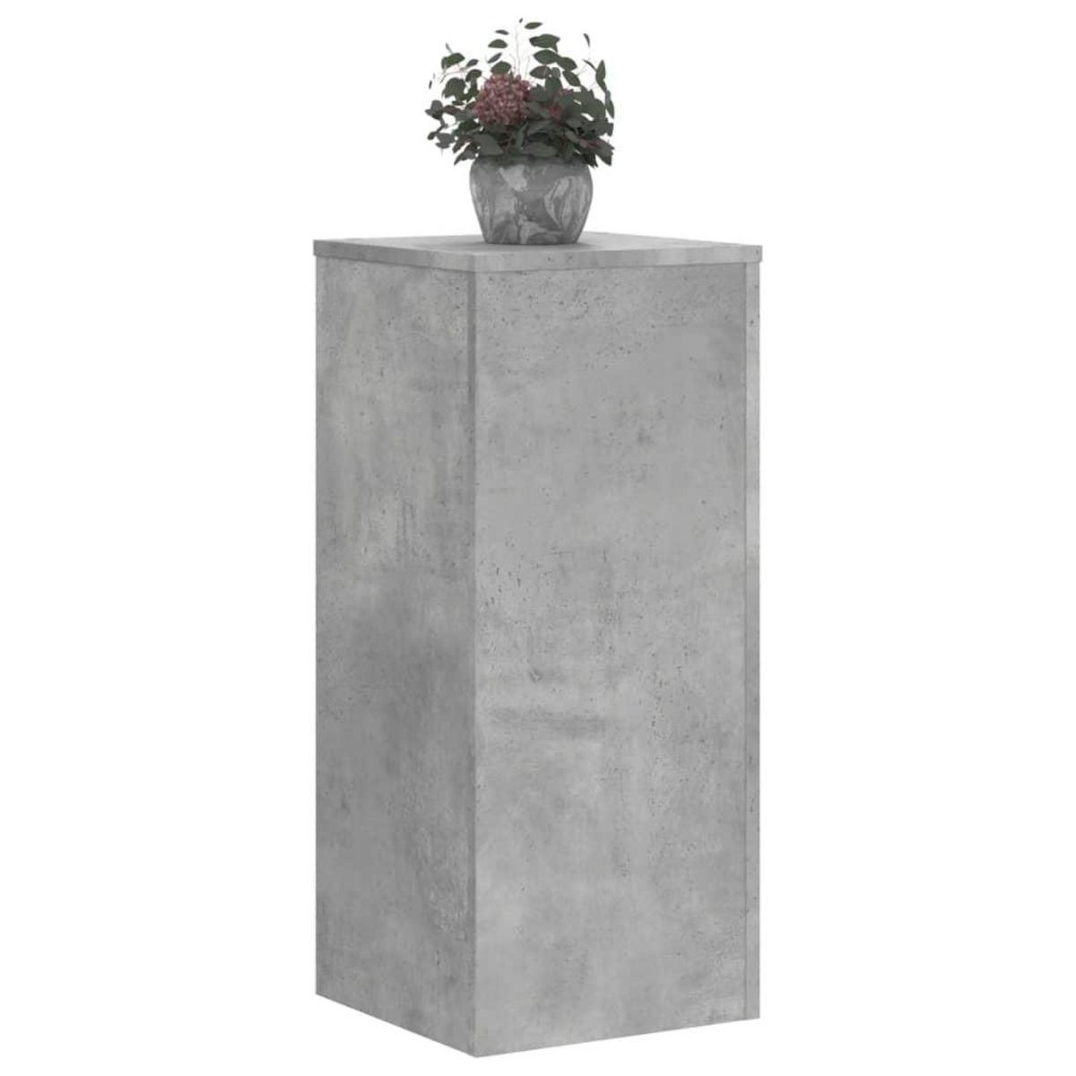 VIDAXL Supports pour plantes 2 pcs gris beton bois d'ingenierie