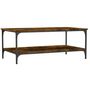 Voir la diapositive 6 : VIDAXL Table basse chêne fumé 100x55x40 cm bois d ingénierie