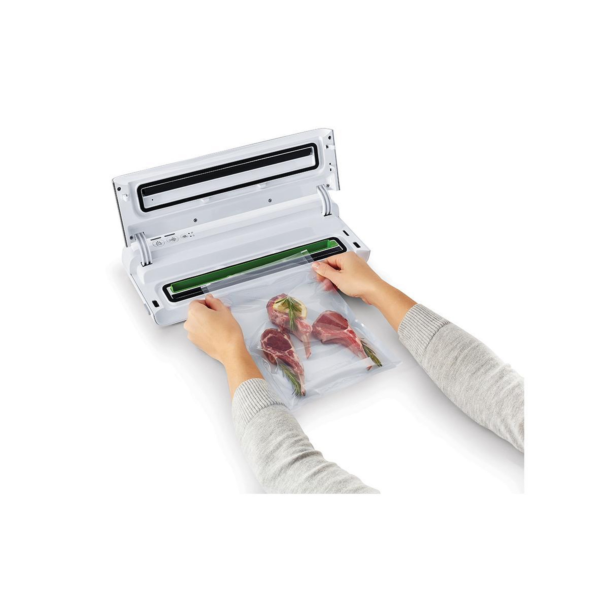 Voir la diapositive 3 : FOODSAVER Machine sous vide FoodSaver VS0100X blanc et argent