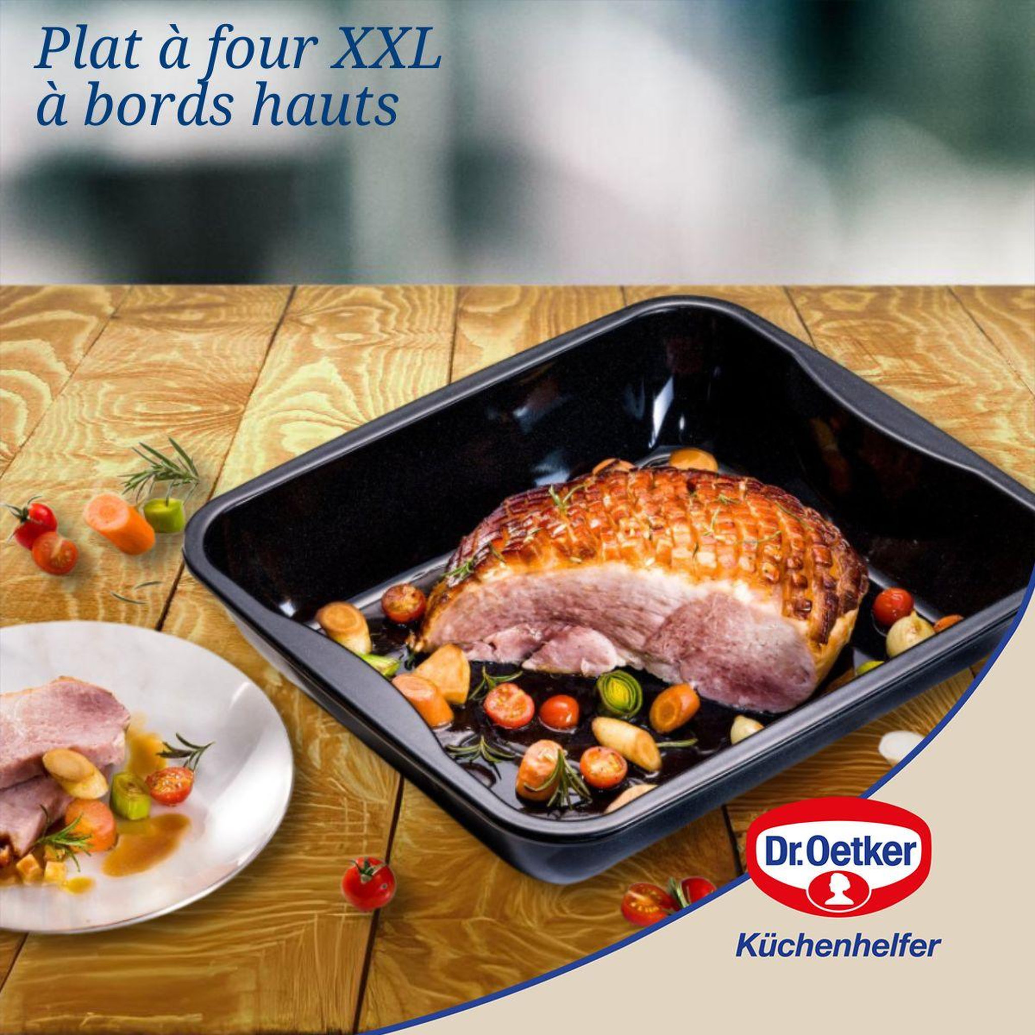 Voir la diapositive 2 : DR.OETKER Plat à four XXL à bords hauts Dr Oetker Back-Idee Kreativ