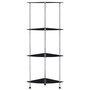 Voir la diapositive 2 : VIDAXL Etagere 4 niveaux Noir 30x30x100 cm Verre trempe