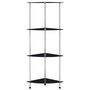 Voir la diapositive 2 : VIDAXL Etagere 4 niveaux Noir 30x30x100 cm Verre trempe
