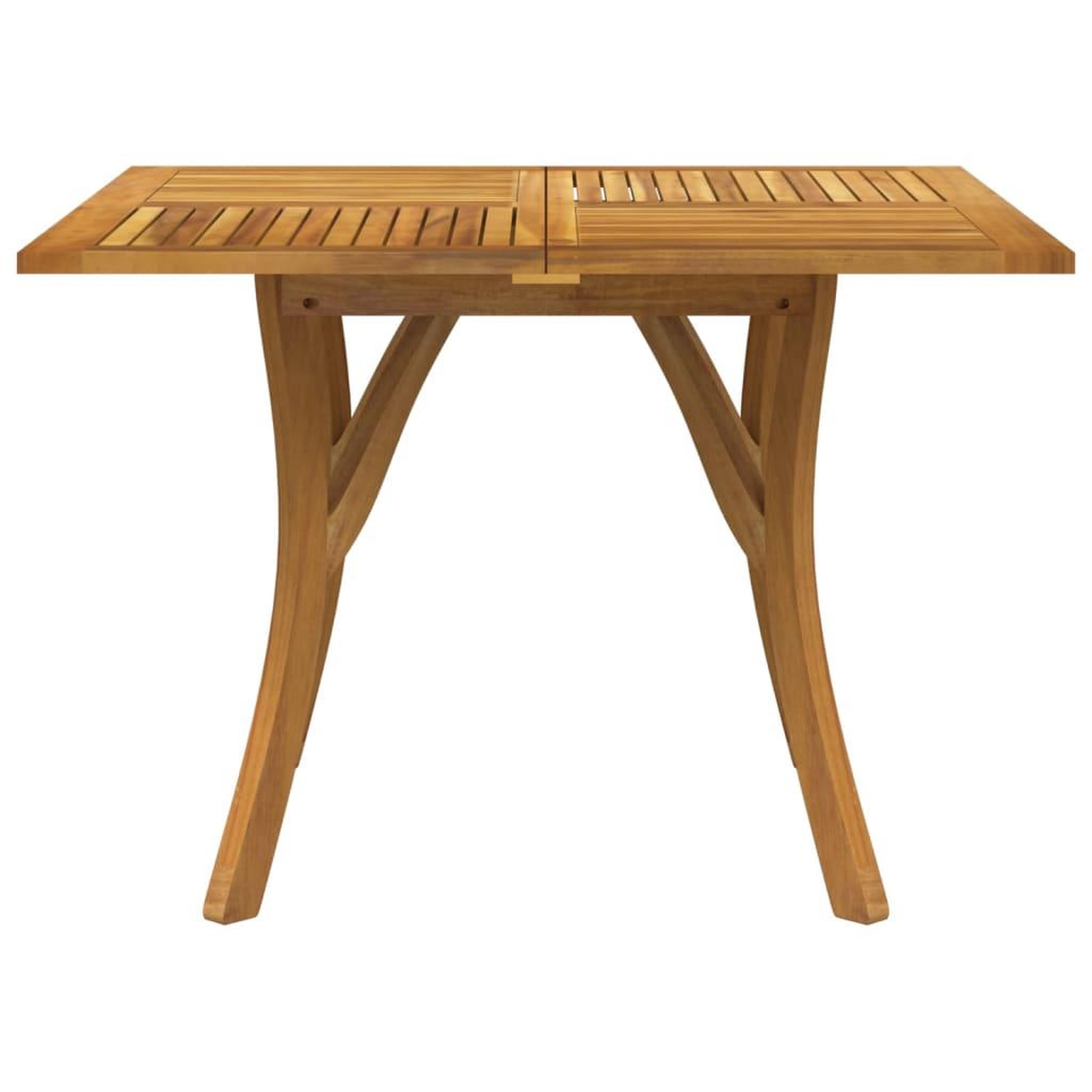 Voir la diapositive 3 : VIDAXL Table de jardin 110x110x75 cm Bois d'acacia solide