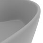 VIDAXL Lavabo de luxe avec trop-plein Gris clair mat 36x13cm Ceramique