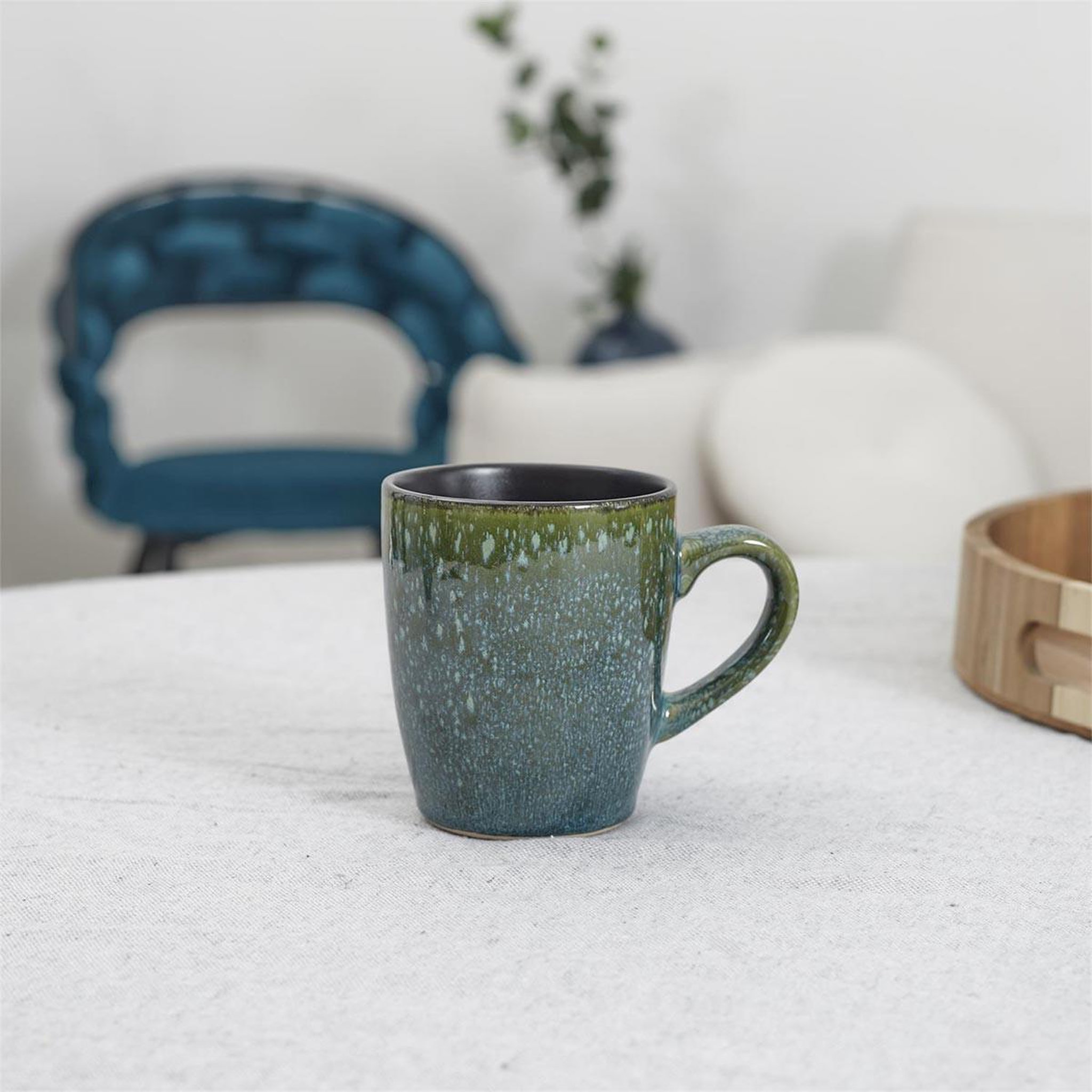 Voir la diapositive 3 : The Home Deco Factory Lot de 6 mugs  elia  30cl vert