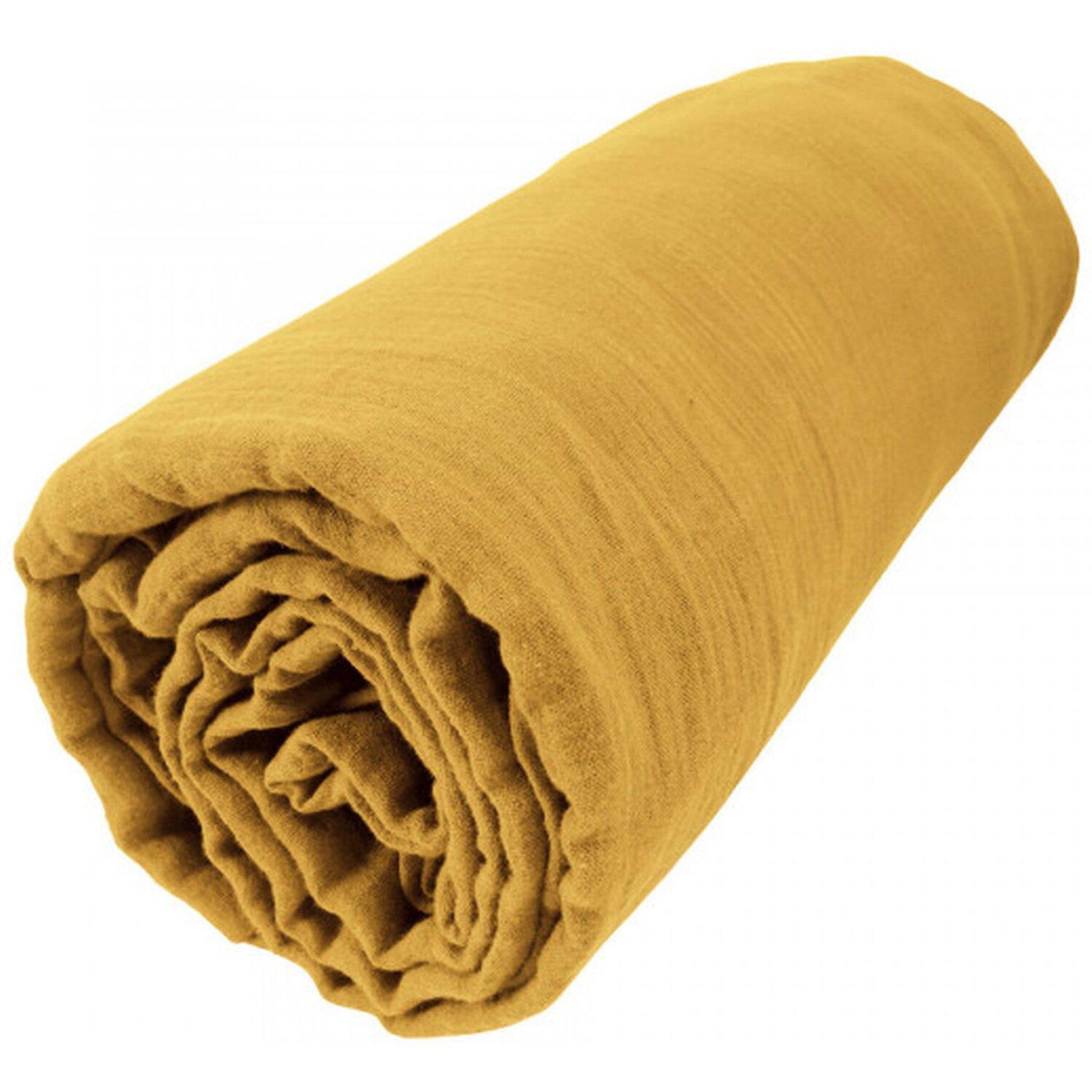 Voir la diapositive 3 : Home collection Drap housse 100% gaze de coton