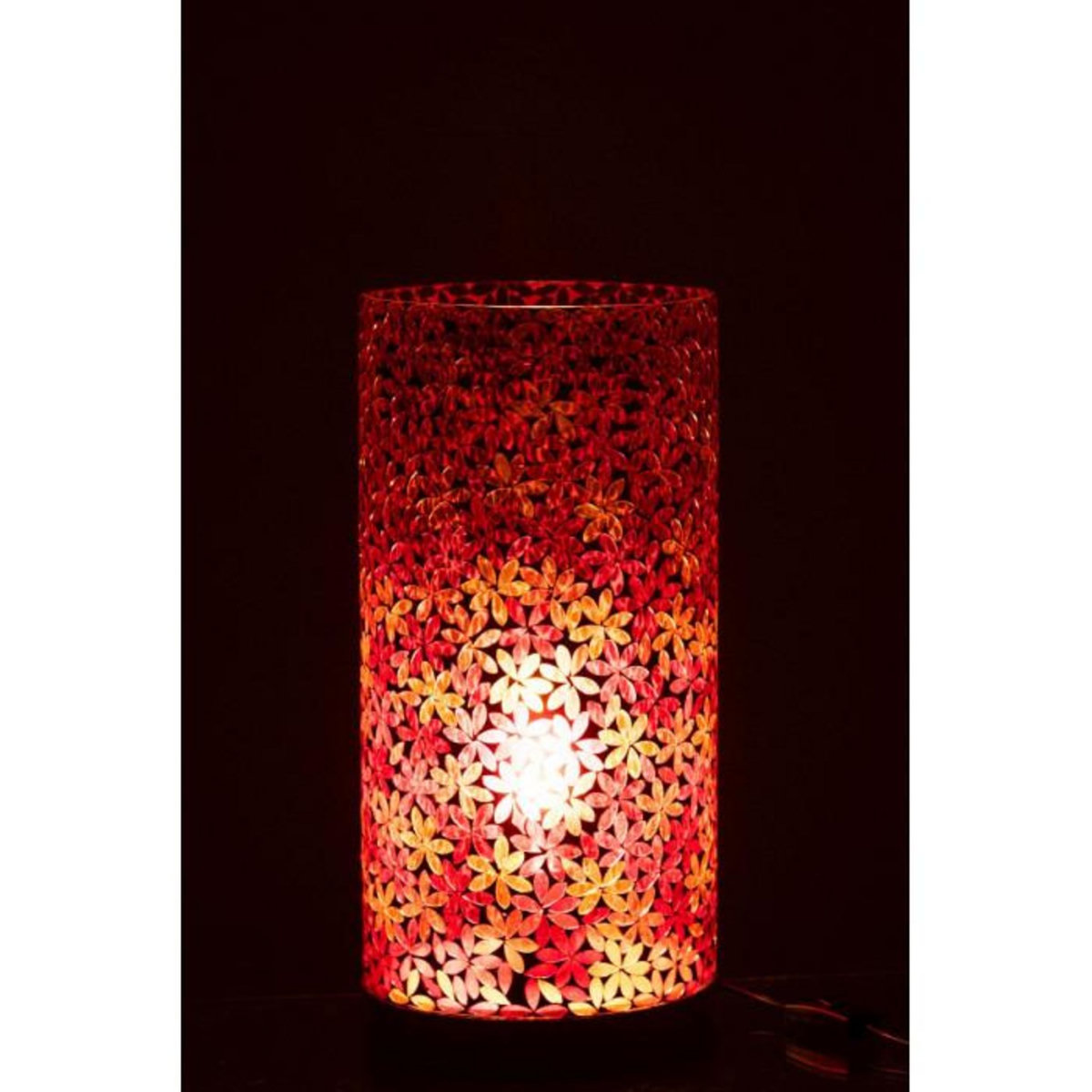 Paris Prix Lampe à Poser Mosaïque en Verre  Fleur  45cm Multicolore