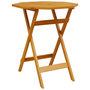 Voir la diapositive 2 : VIDAXL Table pliable de jardin Ø70x75 cm bois d'acacia massif