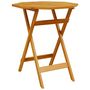 Voir la diapositive 2 : VIDAXL Table pliable de jardin Ø70x75 cm bois d'acacia massif