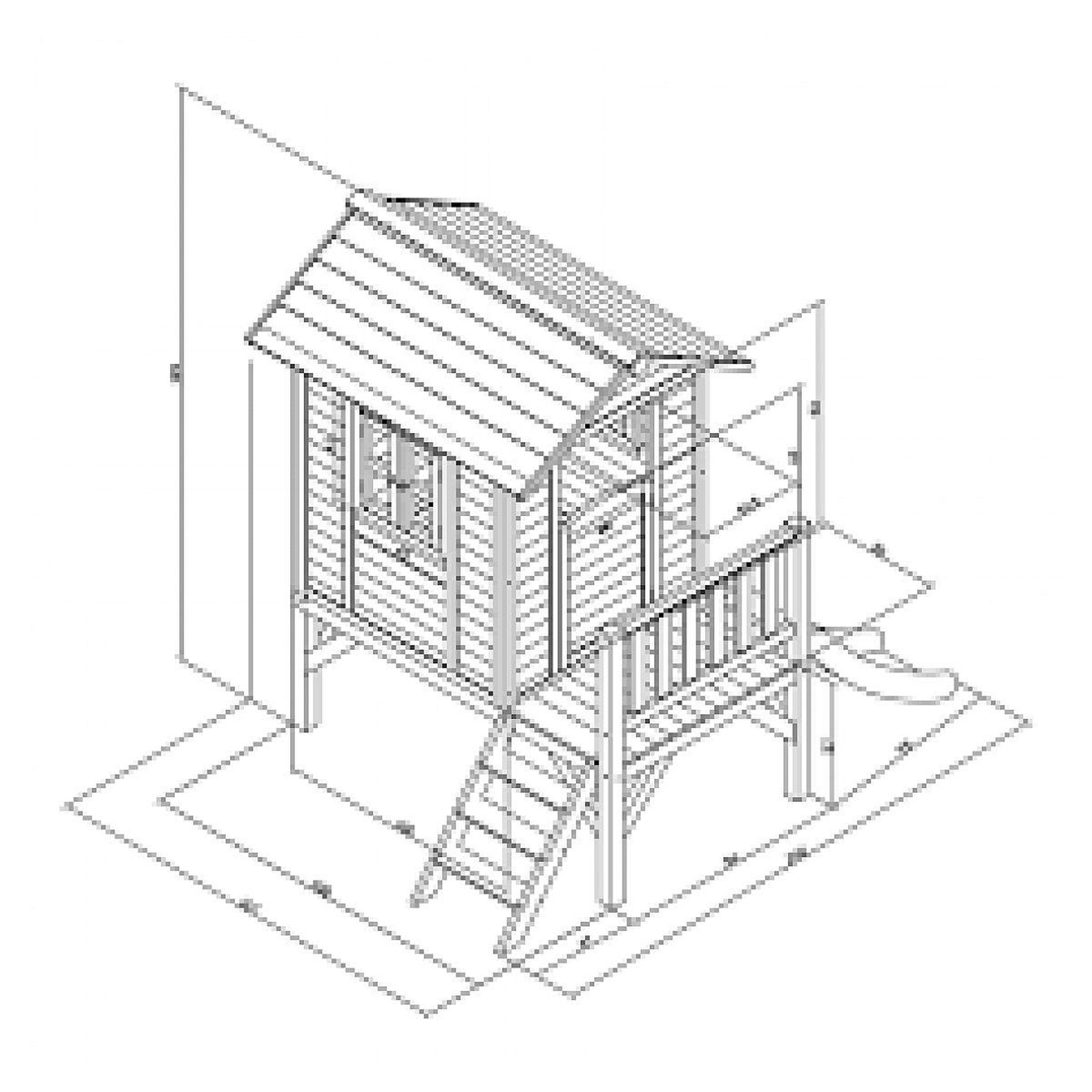 Voir la diapositive 3 : Axi House Maisonnette classic - toboggan violet