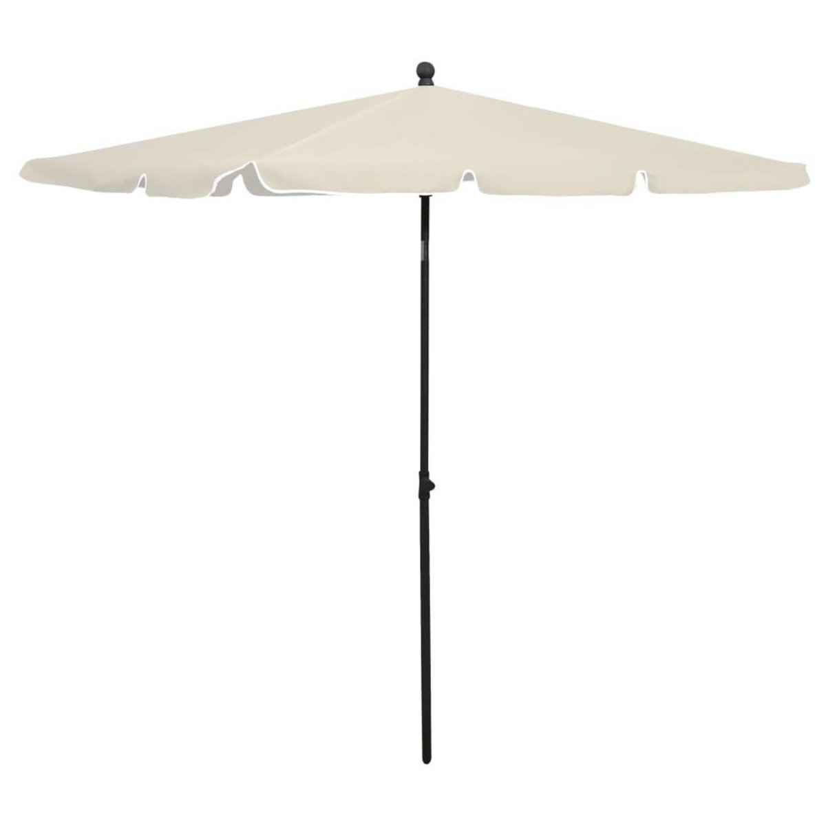 VIDAXL Parasol de jardin avec mat 210x140 cm Sable