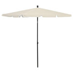 VIDAXL Parasol de jardin avec mat 210x140 cm Sable