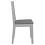 Voir la diapositive 4 : VIDAXL Chaises a manger avec coussins lot de 6 gris bois solide
