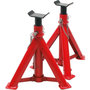 Voir la diapositive 2 : Carpoint Carpoint Cric de type rouleur et 2 supports d'essieu 2000 kg Rouge