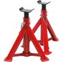Voir la diapositive 2 : Carpoint Carpoint Cric de type rouleur et 2 supports d'essieu 2000 kg Rouge