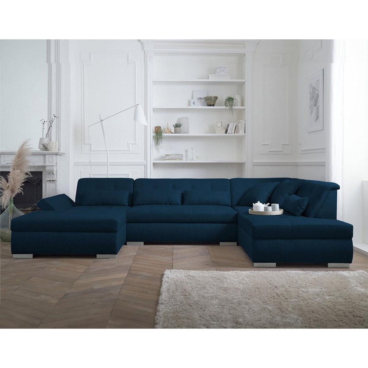 LISA DESIGN Vermont - canapé panoramique d'angle droit - 7 places - xxl