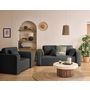 Voir la diapositive 2 : BEST MOBILIER Topaze - canapé droit 2 places - en tissu bouclette