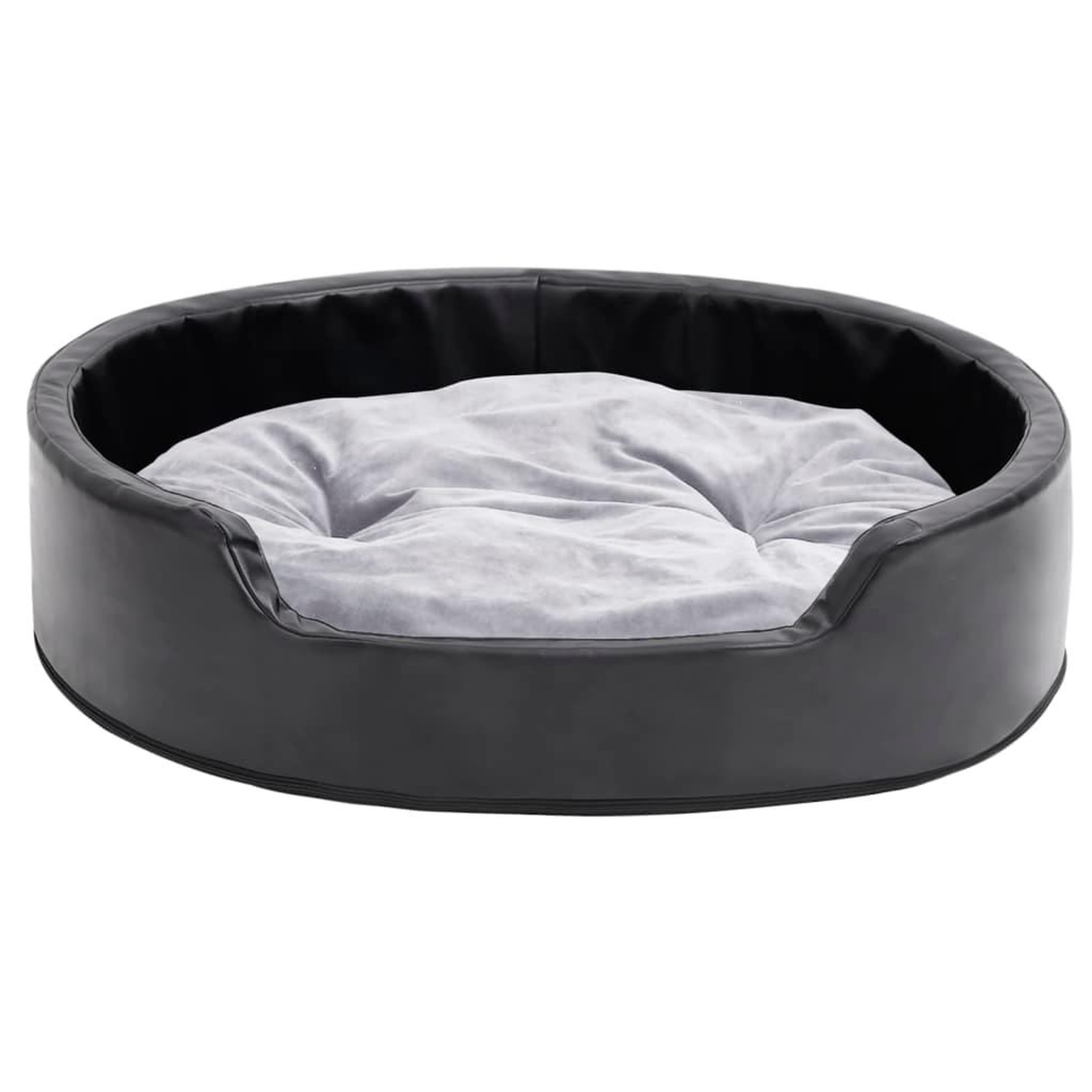 Voir la diapositive 3 : VIDAXL Lit pour chiens Noir et gris 79x70x19 cm Peluche et similicuir