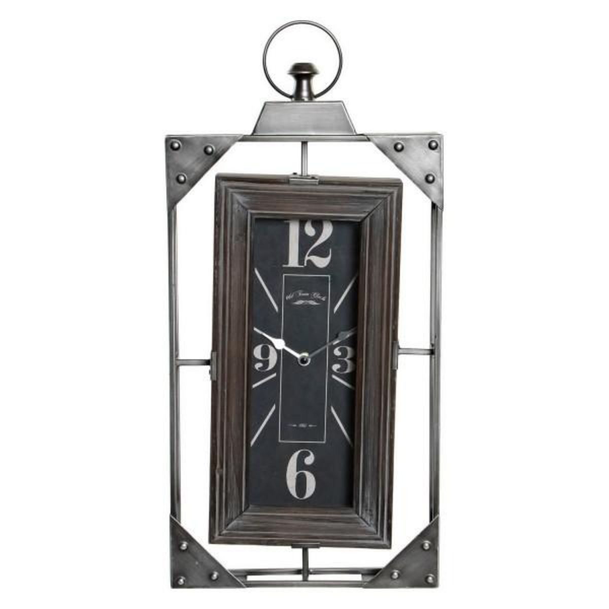 AAAAA Horloge Murale DKD Home Decor Loft Bois Fer (29 x 6.5 x 61 cm)