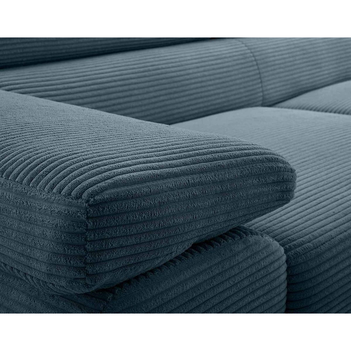 BEST MOBILIER Pablo - canapé 3 places - convertible avec têtières réglables - en velours côtelé