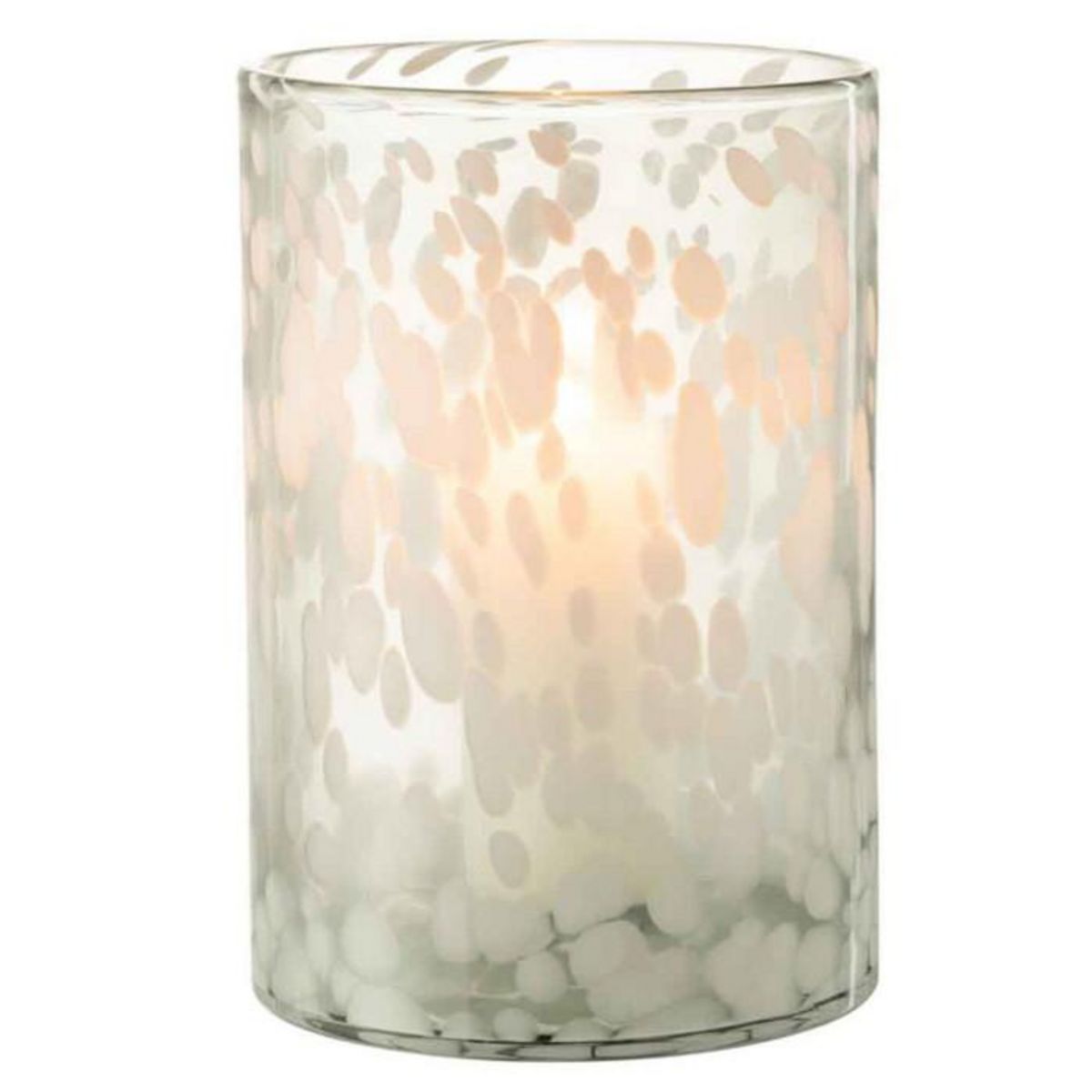 Paris Prix Photophore en Verre  Tâche  30cm Gris & Blanc