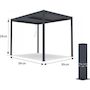 Voir la diapositive 4 : Habitat et Jardin Pergola bioclimatique en aluminium  Windsor  - 3 x 4 m - Anthracite