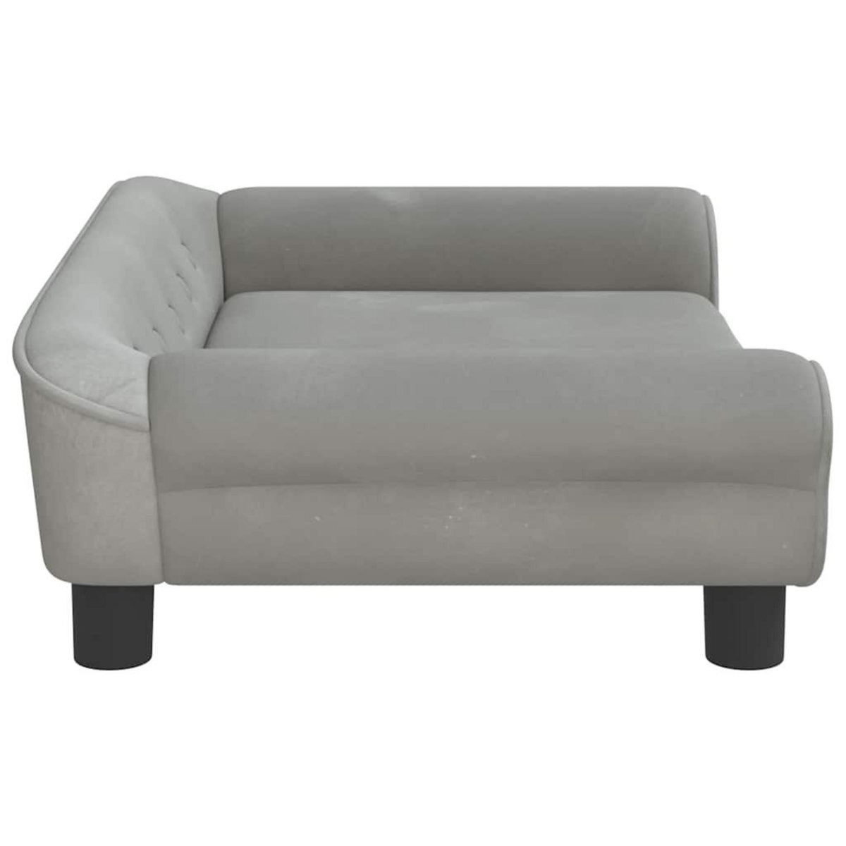 VIDAXL Lit pour chien gris clair 70x48x22 cm velours