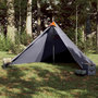 Voir la diapositive 1 : VIDAXL Tente familiale tipi 7 personnes gris et orange impermeable