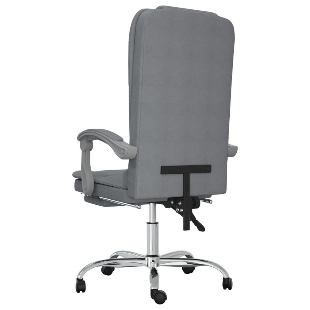 VIDAXL Fauteuil de massage inclinable de bureau Gris clair Tissu
