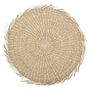 Voir la diapositive 5 : TOILINUX Lot de 6 sets de table cuba - Diamètre 38 cm - Beige