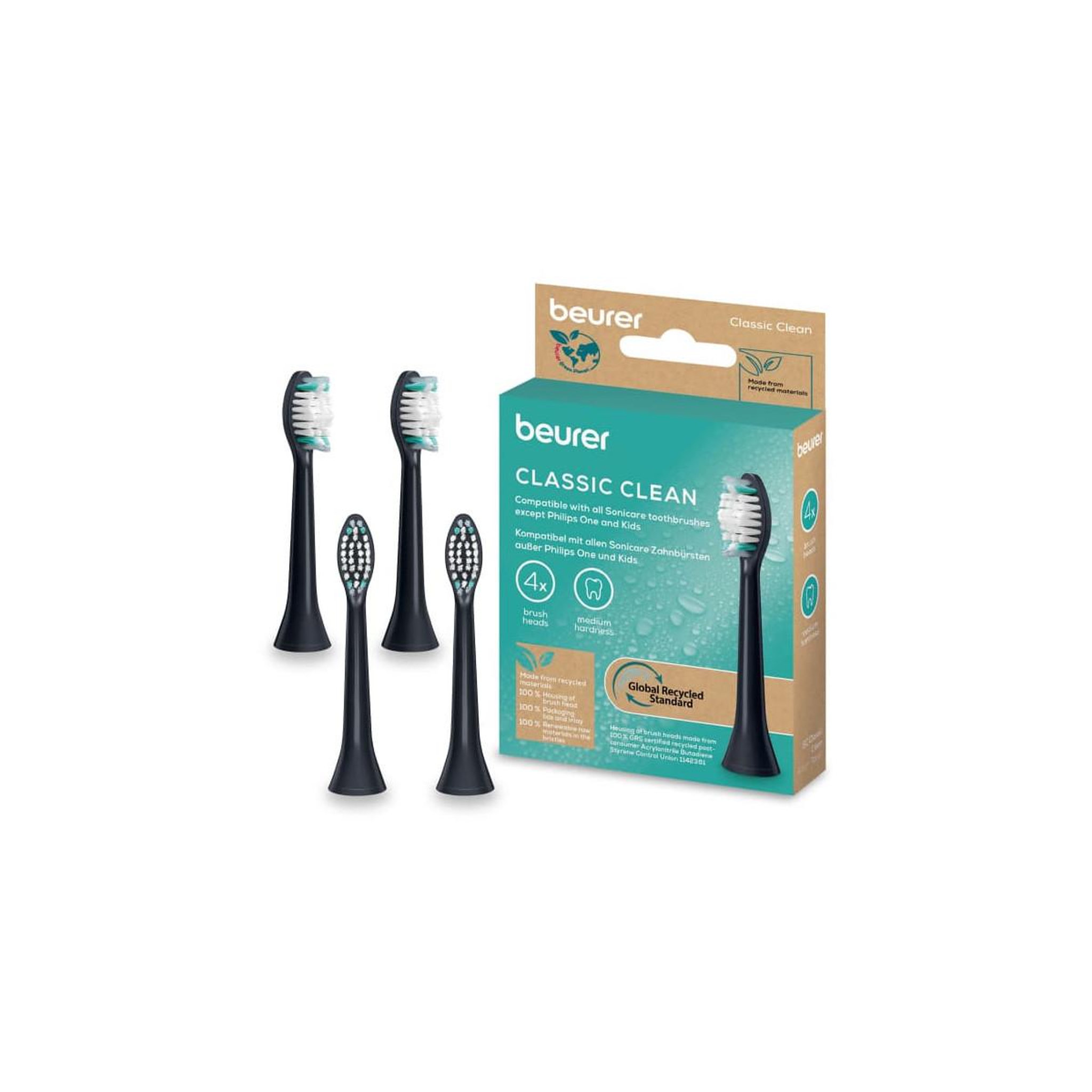Voir la diapositive 3 : Beurer Beurer 10521 tête de brosses 4 pièce(s) Noir