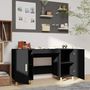 Voir la diapositive 3 : VIDAXL Bureau Noir 140x50x75 cm Bois d'ingenierie