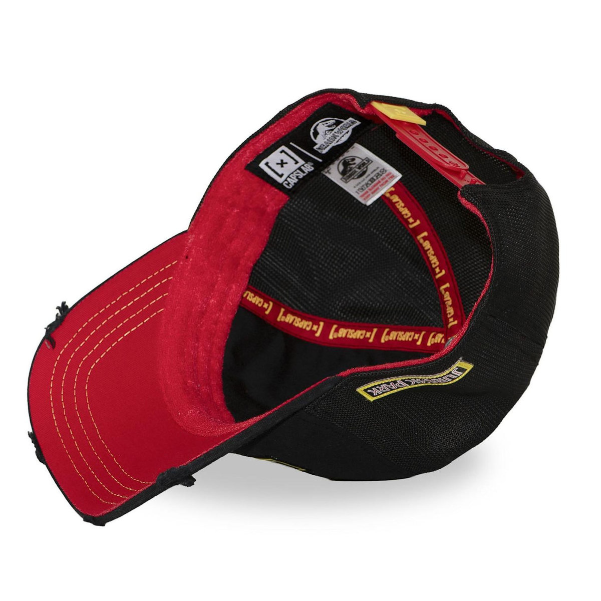 CAPSLAB Casquette trucker premium avec filet et patch Jurassic Park