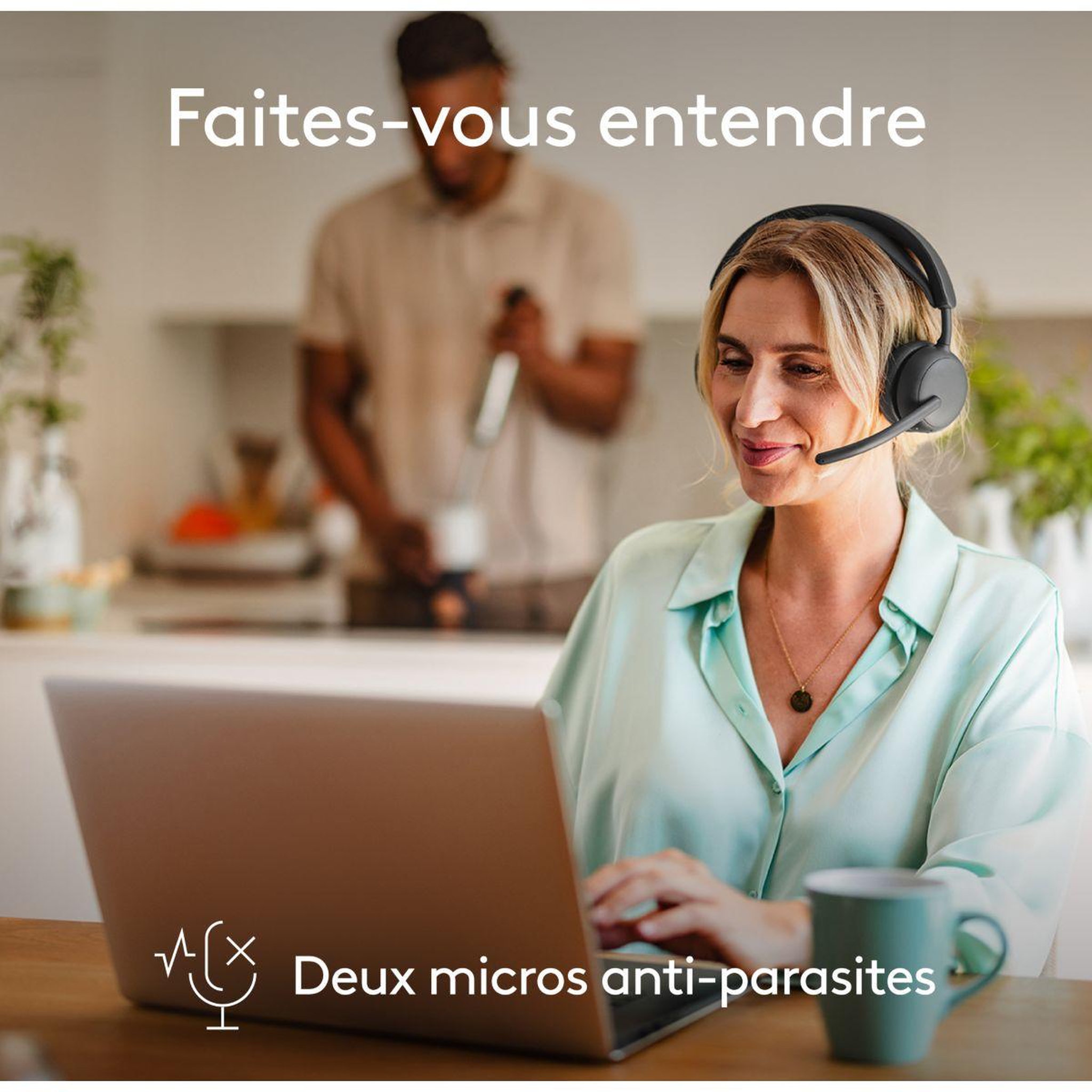 Voir la diapositive 4 : Logitech Micro-casque zone wireless 2 graphite