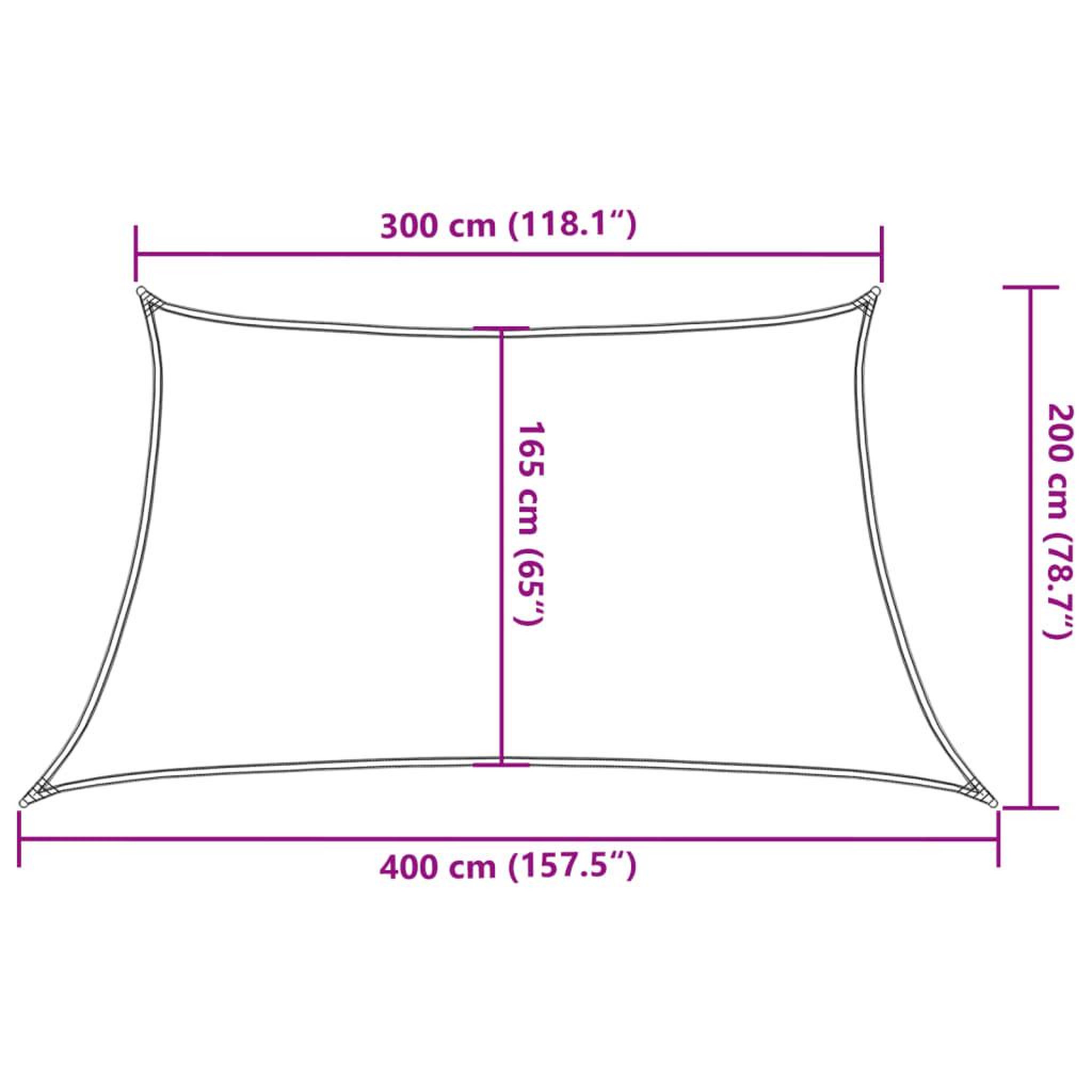 Voir la diapositive 6 : VIDAXL Voile d'ombrage 160 g/m^2 Taupe 3/4x2 m PEHD