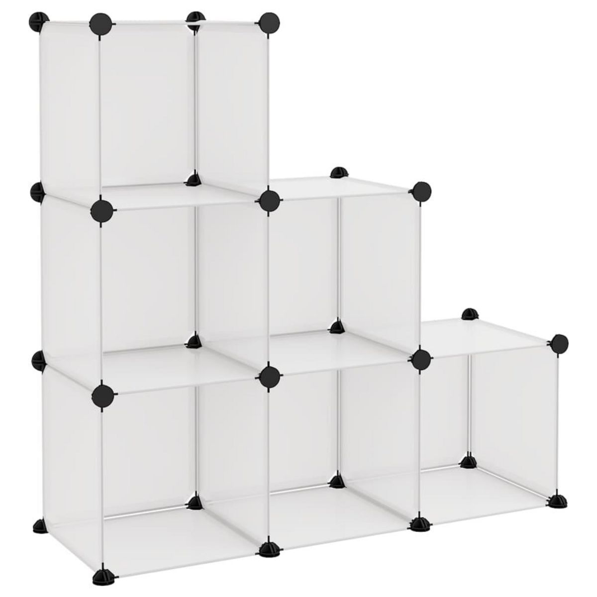 VIDAXL Cubes de rangement 6 pcs Transparent PP