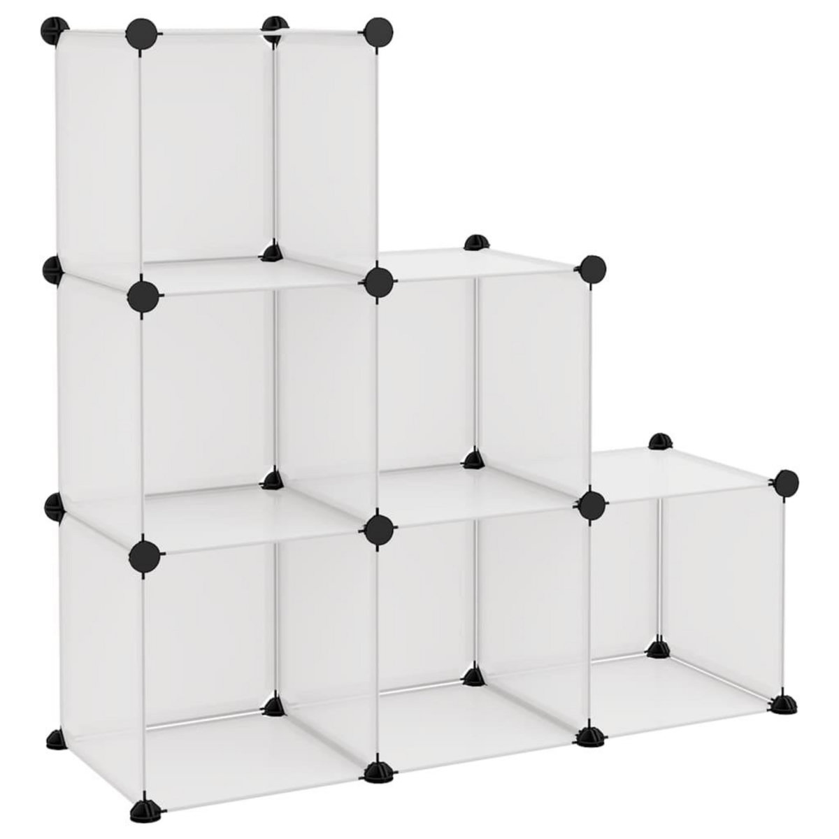 VIDAXL Cubes de rangement 6 pcs Transparent PP