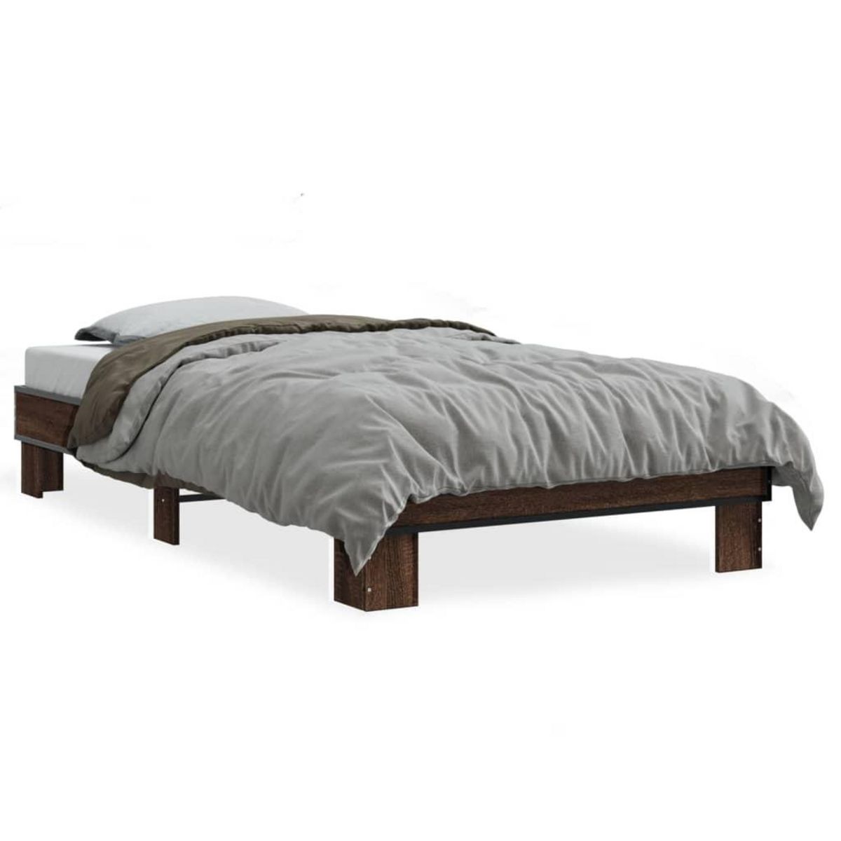VIDAXL Cadre de lit sans matelas chene marron 75x190 cm